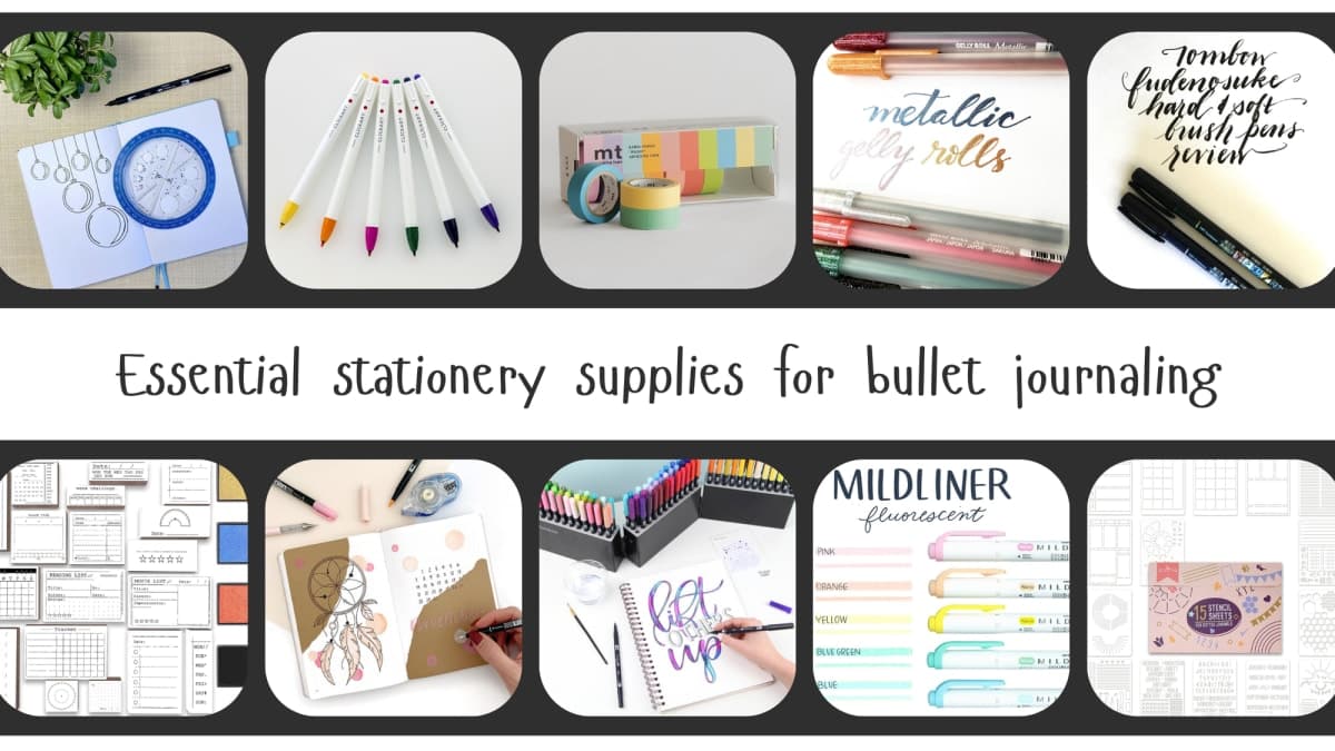 Essential stationery supplies for bullet journaling Thumbnail